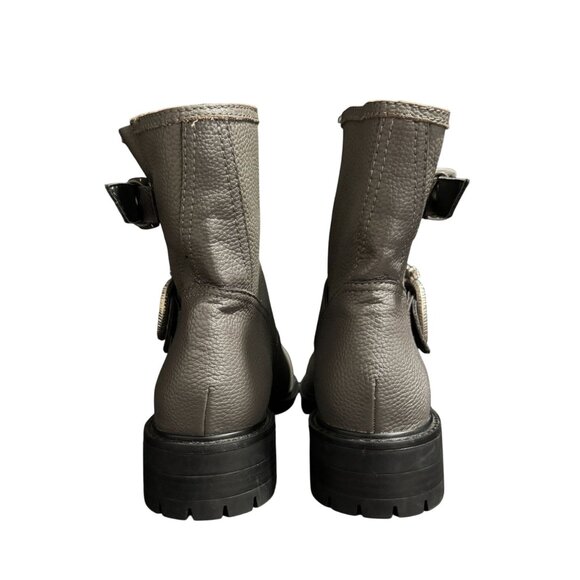 Karl Lagerfield Paris Womens Marceau Embellished Buckle Boots, Size 10M NWOB - Picture 3 of 10